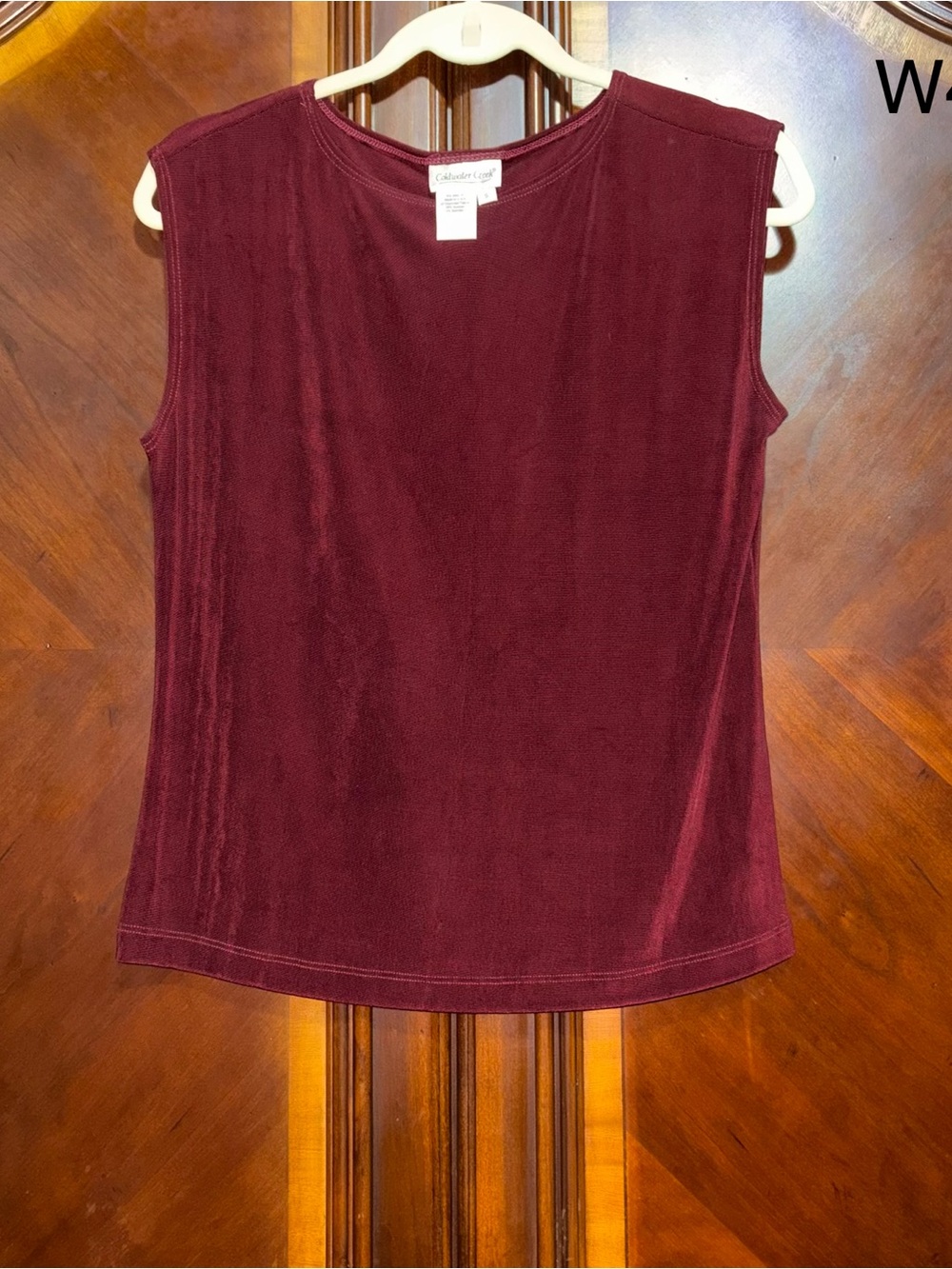 Coldwater Creek Burgundy Velvety Sleeveless Tank